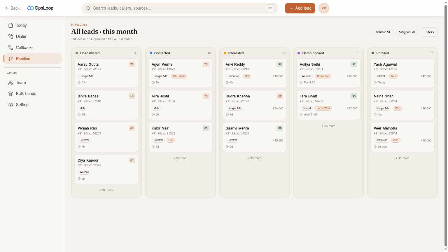 How Percentilers Runs Admissions: The CRM We Built to Stop Losing Leads